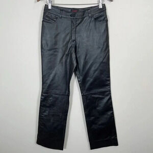 OSCAR LEOPOLD  WIDE LEG LEATHER PANT